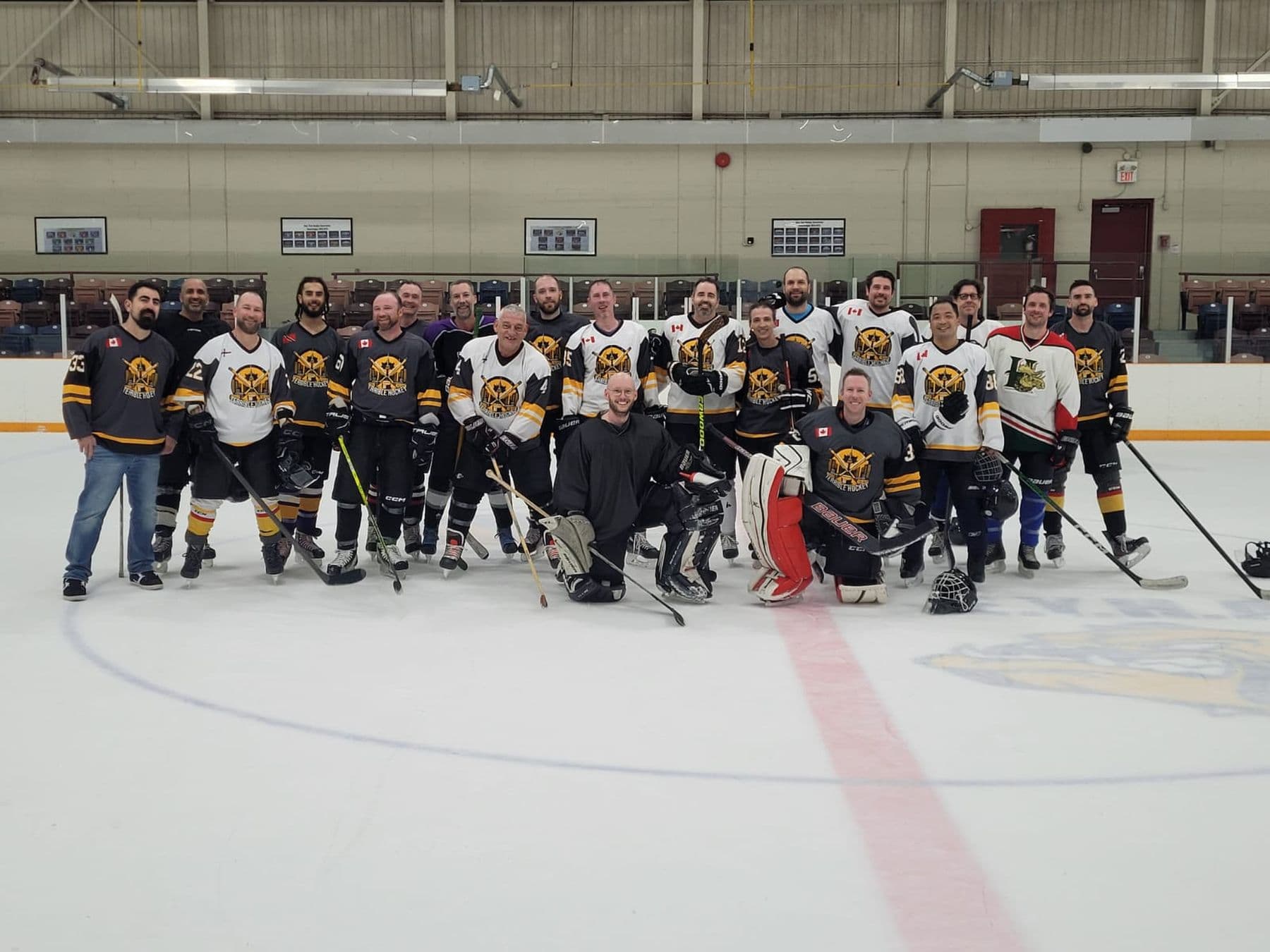 The Terrible Hockey group on the ice